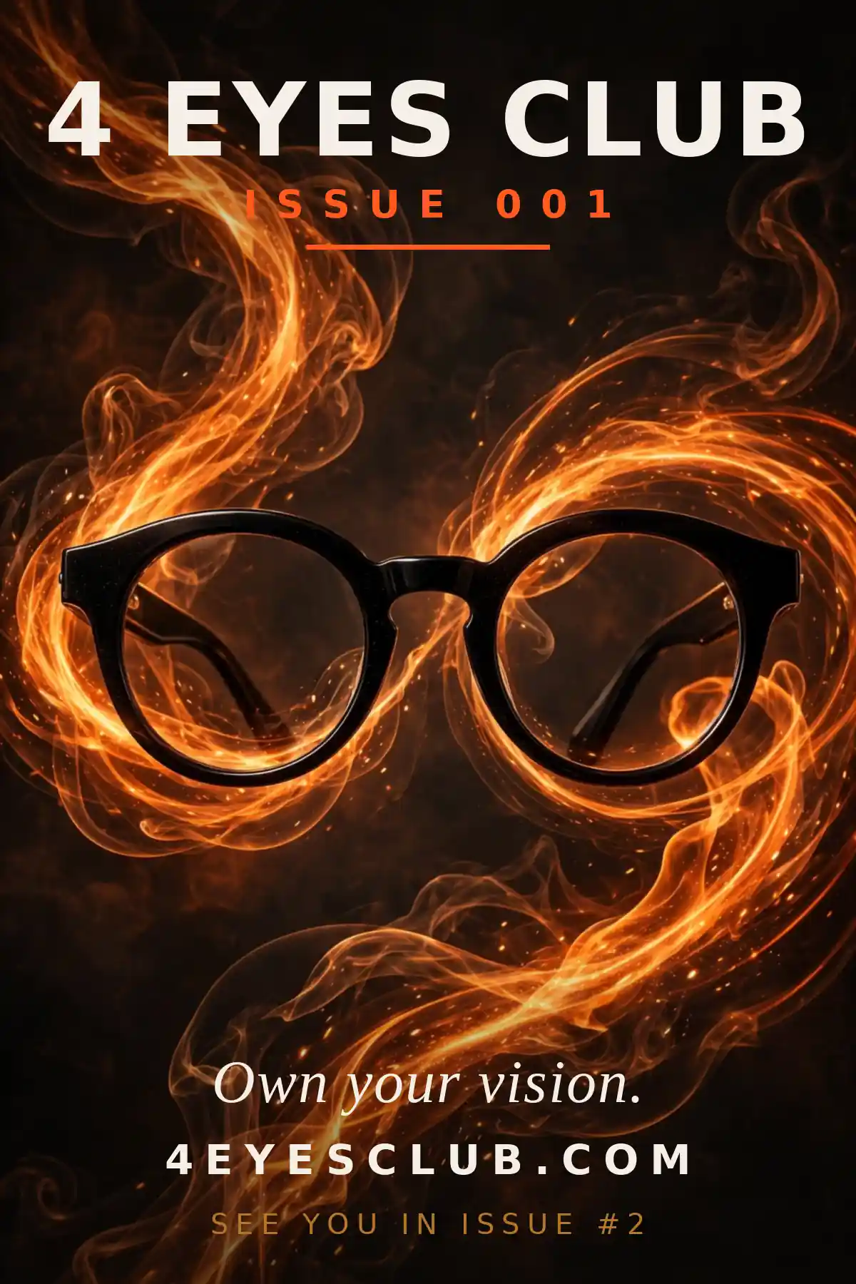Bold 4 Eyes Club back-cover artwork — Own your vision